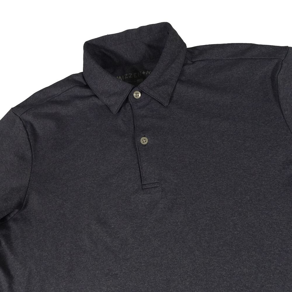 Mizzen+Main Performance Gray Made in USA Golf Polo Shirt Men's Large